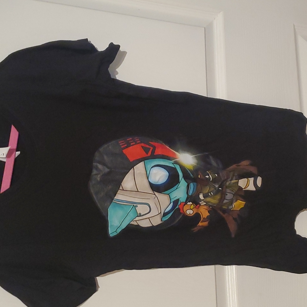 Destiny Cayde and chicken shirt. Ladies Small